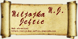Miljojka Jeftić vizit kartica